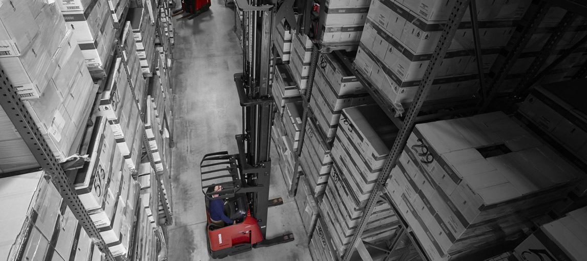 reach truck, reach forklift, reach fork truck